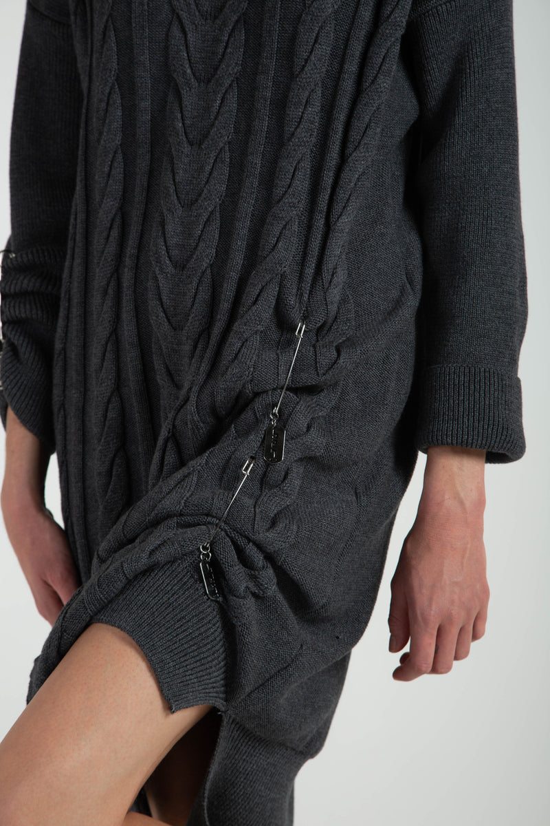 Sweater Dress - Dark Grey