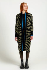 Jacquard Kimono - Zebra Olive
