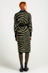 Jacquard Kimono - Zebra Olive
