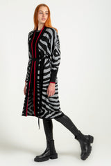 Žakard kimono - zebra siva