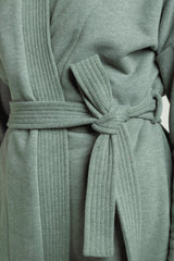 Long Sweatshirt Kimono - Sage Green